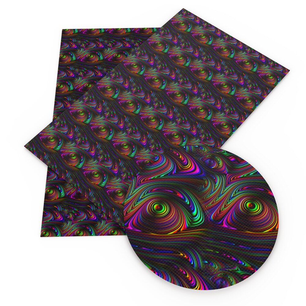 20*34cm maling geometrisk trykt imiteret læder stof ark vinyl kunstlæder hjemmetekstil polstring gør-det-selv sløjfer ,1 yc 12005: 1109613001