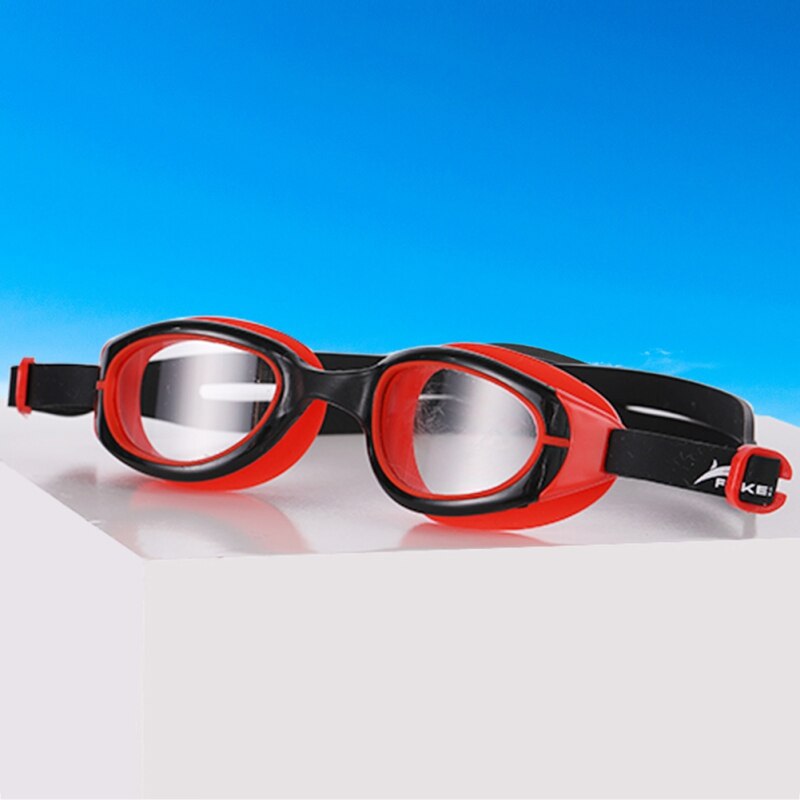 Børn teenagere svømningsbriller vandtæt anti-tåge hd justerbar rembriller svømmer briller m