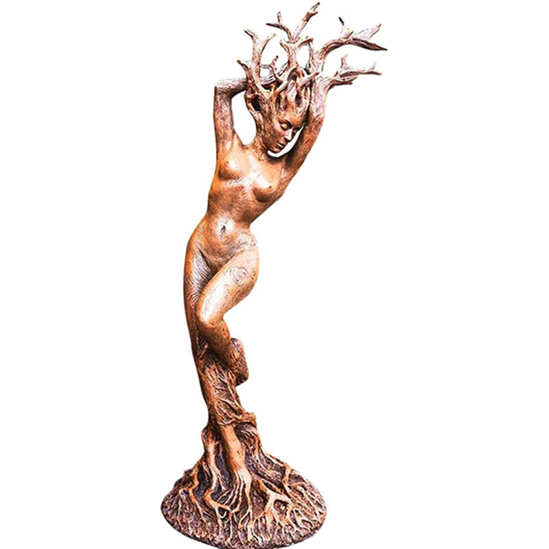 Crafts Garden God Tree Statue Goddess Forest