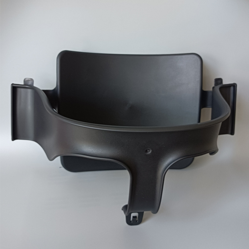 Trona portátil de seguridad, accesorios de respaldo de plástico, silla de bebé, accesorios para sillas de comedor, silla sólida multifunción para bebé: Negro