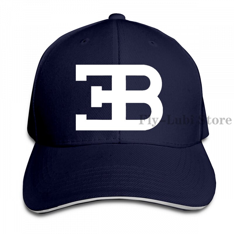 Bugatti 2 Baseball cap men women Trucker Hats adjustable cap: 1-Navy