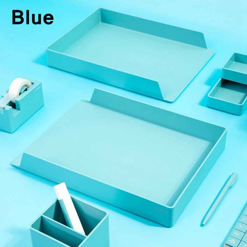 Deli NS021 Desk organizer set File Cabinet documents box Multi-storey desktop office stationery collection set
