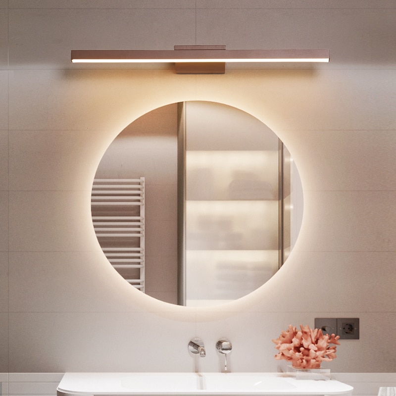 Moderne ledet speillys aluminium  ac85-265v moderne vegglampe badelys 40cm 60cm 80cm 100cm 120cm veggspeil
