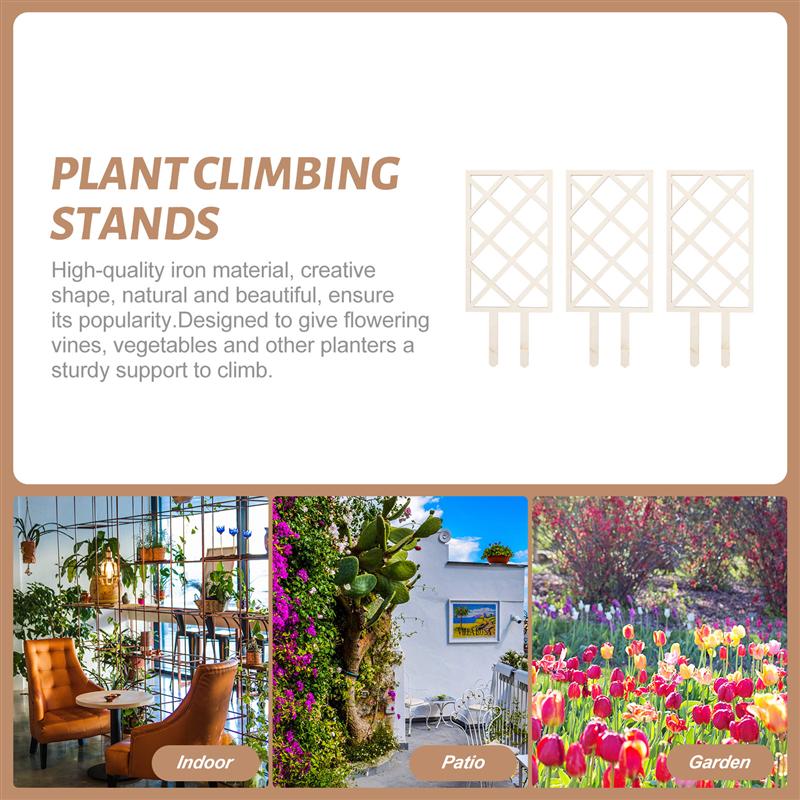 3pcs Wood Plant Trellis Indoor Garden Trellis Climbing Plant Trellis Support Rack Garden Decoration Garden Accessories