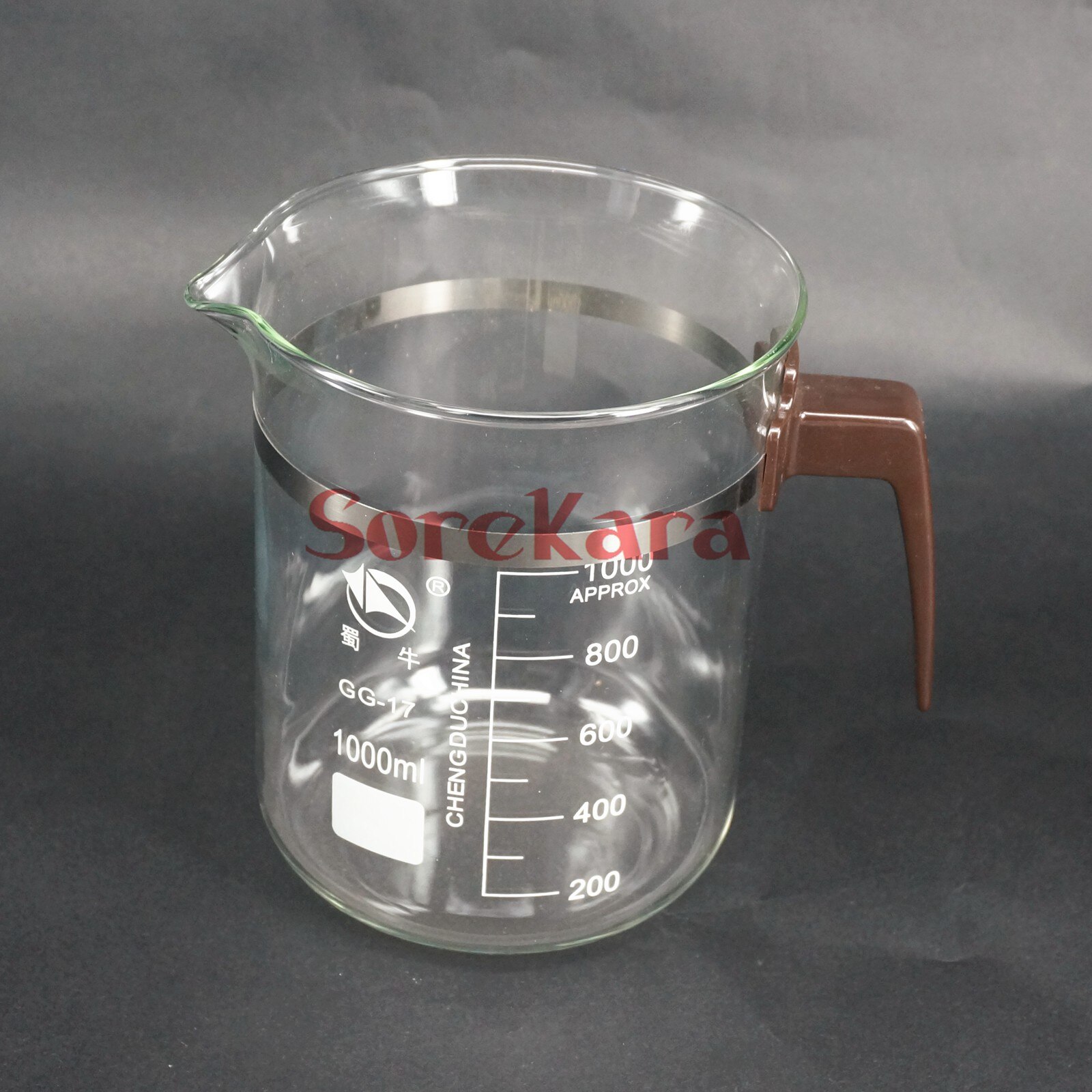 1000ml Plastic handle Beaker Chemistry Laboratory Borosilicate Transparent Glass Beaker with spout