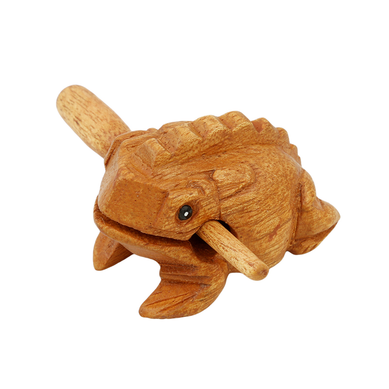 Decompression Toy Durable Cute Simple Children Toys Funny Kid Toy Wood Color 4 Inch Frog Decompression Toys: Default Title