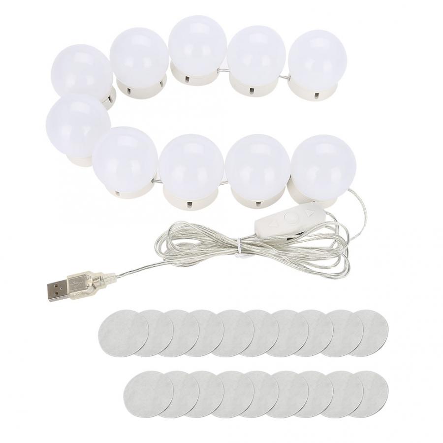 Makeup Mirror 10Pcs LED Makeup Comestic Mirror Light Kit with Dimmable Light Bulb Mirror Light