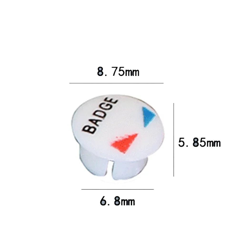 10 stks Kraan Handvat Accessoires Warm En Koud Water Borden Keuken Badkamer Mengkraan Aangeven Voor Gaten Met Een Diameter van 7mm NE: YELLOW