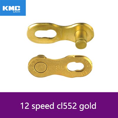 Kmc original 1 par cykelkædeled mangler led 6/7/8/9/10/11/12 speed cykel hurtig magisk knap til shimano guld sølv: 12s cl552 guld