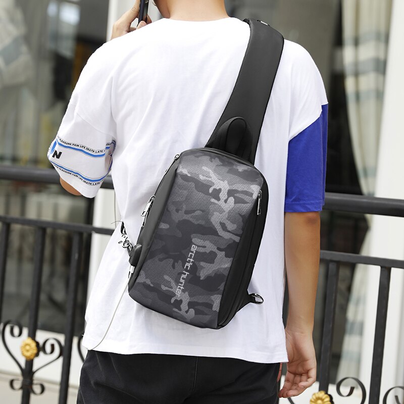 Arctic hunter casual usb waterdichte heren borsttas messenger bag jeugd zakelijke reistas grote capaciteit heren schoudertas