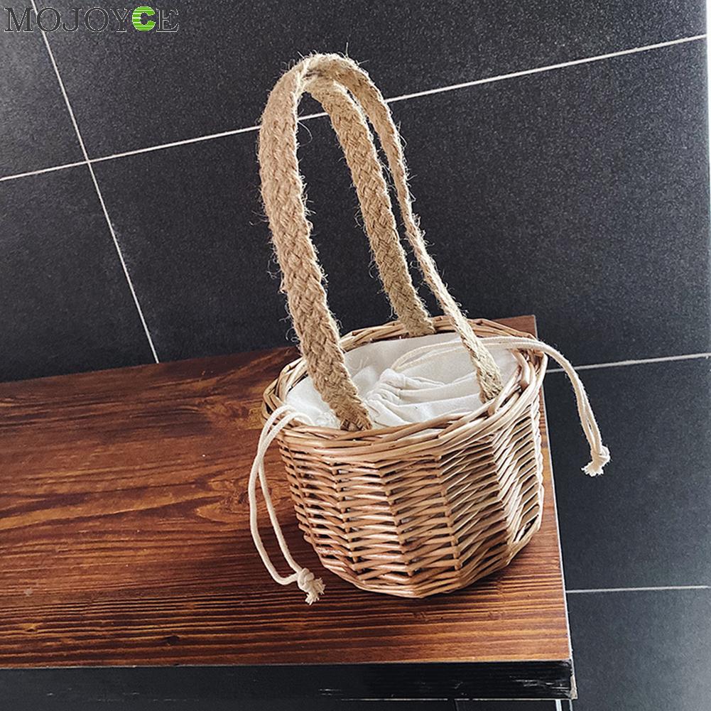 Frauen Boho Stroh Gesponnener Korb Totes Tasche Sommer Weibliche Rattan Strand Handtasche Geldbörse Böhmischen Sommer Stroh Handtasche