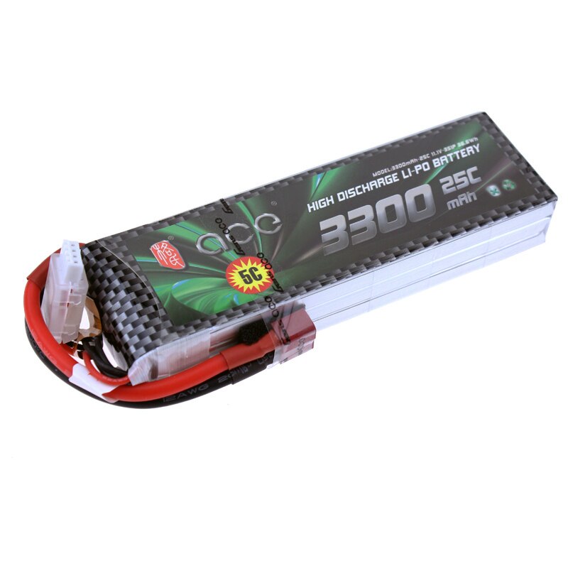 Gens ACE 2S Lipo 3S Battery 7.4V 11.1V 800mAh 1300mAh 1800mAh 2200mAh 3300mAh 4000mAh 5300mAh with T/XT60 Plug: 3S 3300MAH 25C