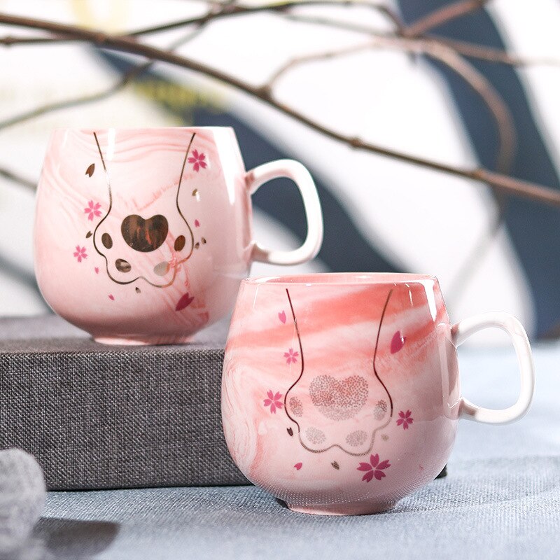 Flamingo kaffekrus keramisk krus rejse kop ins marmor mønster par keramisk kop enhjørning krus 300-400ml
