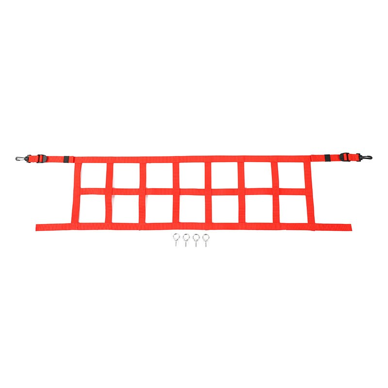 JeCar Rear Trunk Storage Organizer Luggage Cargo Net For Suzuki Jimny Interior Accessorie For Suzuki Jimny Up Cargo Net: Red