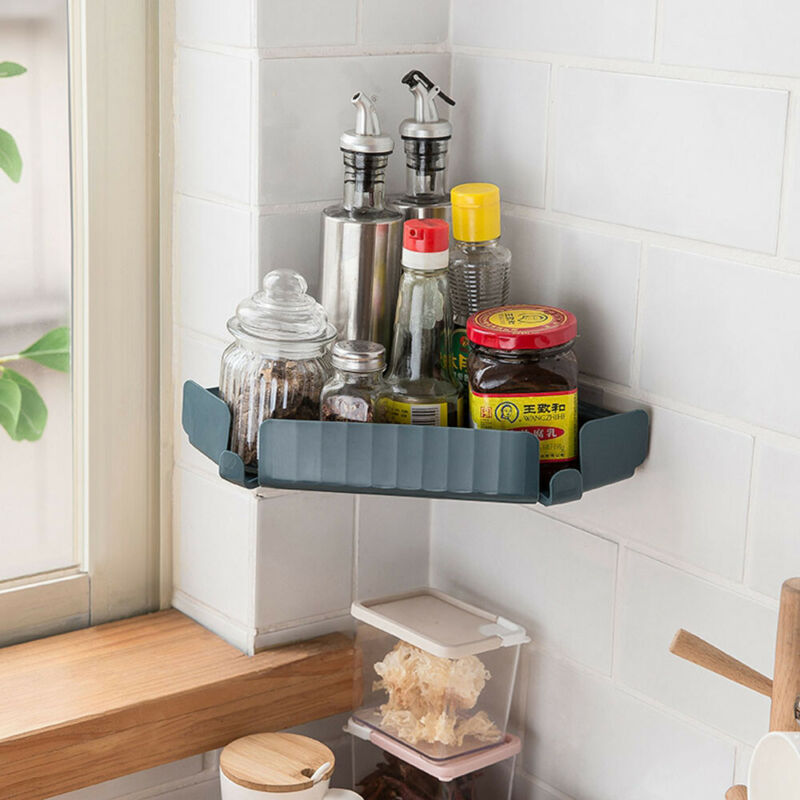 1pc familie badeværelses opbevaringshylder opbevaringsstativ trekantet hjørnebruser caddy hylde badeværelsesstativ opbevaringsholder organizer