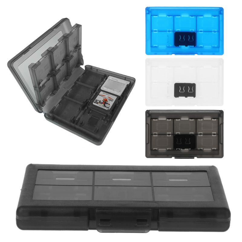 12+2 Slots Protective Case Game Memory Cards Cartridge Holder Storage Box Organizer Portable for Switch WXTA