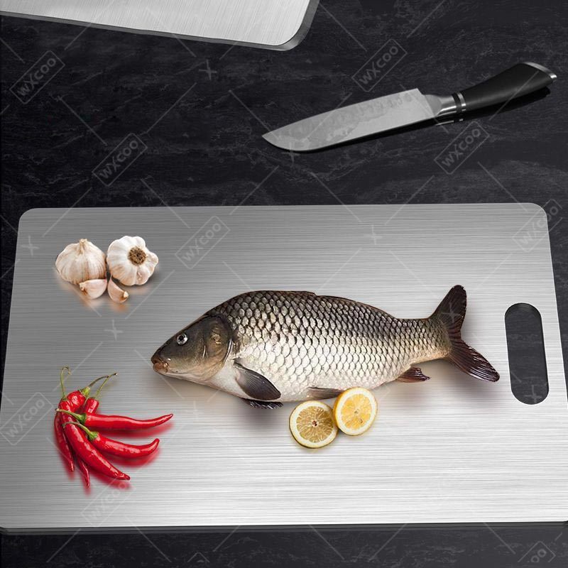 Stainless Steel Cutting Board Chopping Board Kneading Dough Board for Kitchen for Meat Fruit Vegetables Baby Food Easy To Clean
