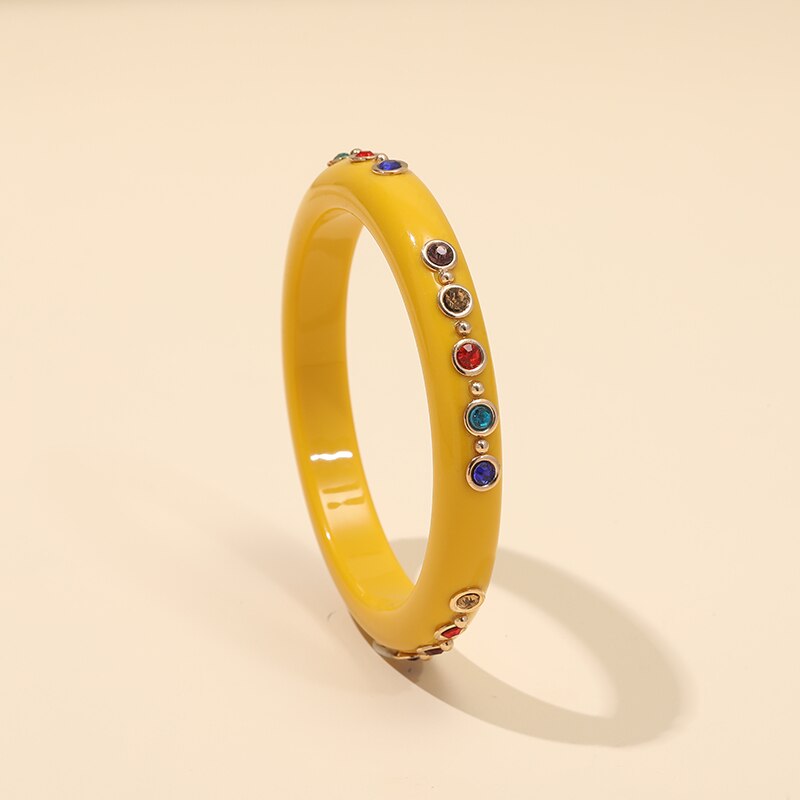 Braccialetti alla moda in cristallo acrilico Desginer braccialetti per ragazze gioielli indiani adolescenti accessori per braccialetti da donna in resina dura vintage: KB207-3