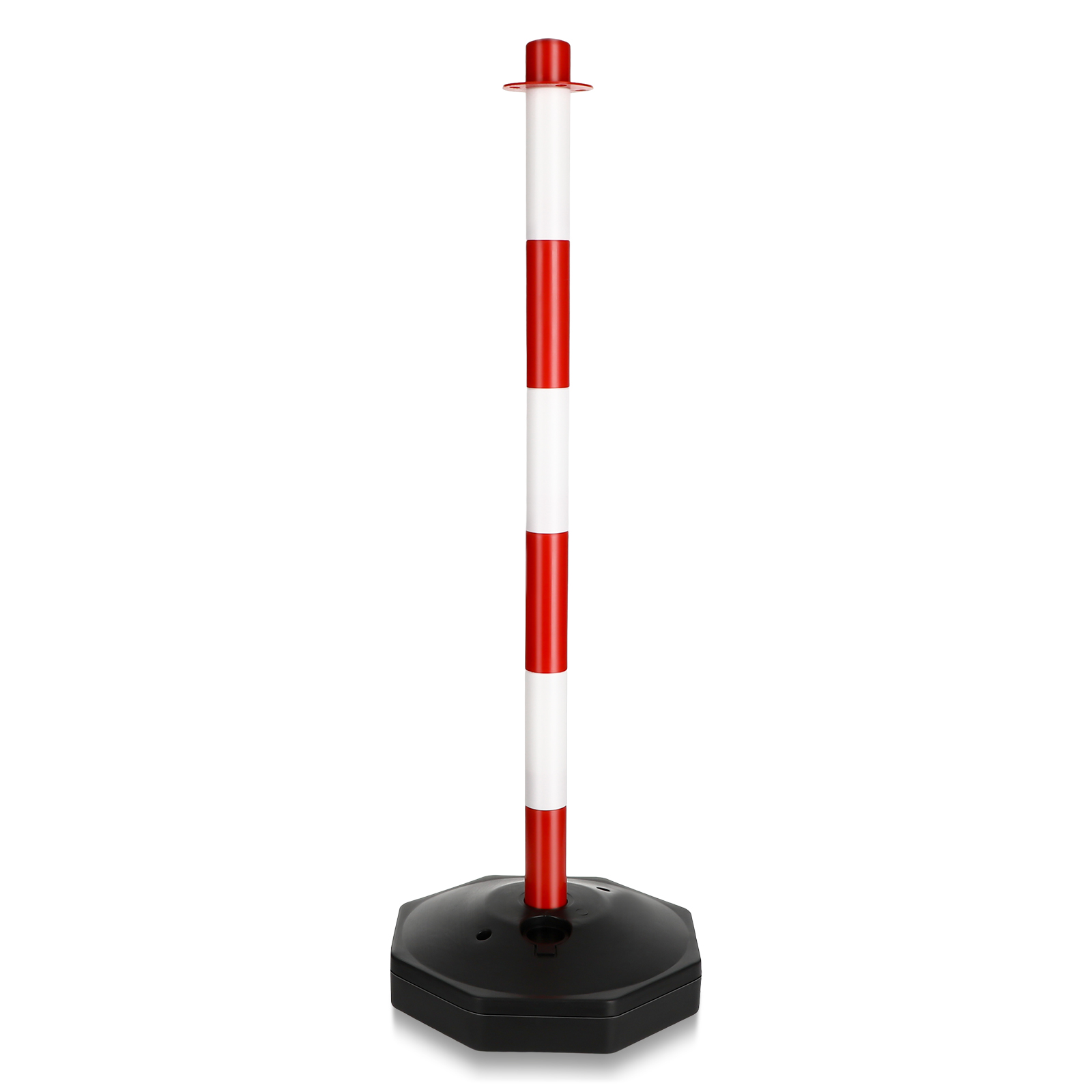 Bolardo de aislamiento, barrera de carretera, poste de advertencia, cono de seguridad, instalación de tráfico, señal de cruce de plástico, columna anticolisión: Rojo