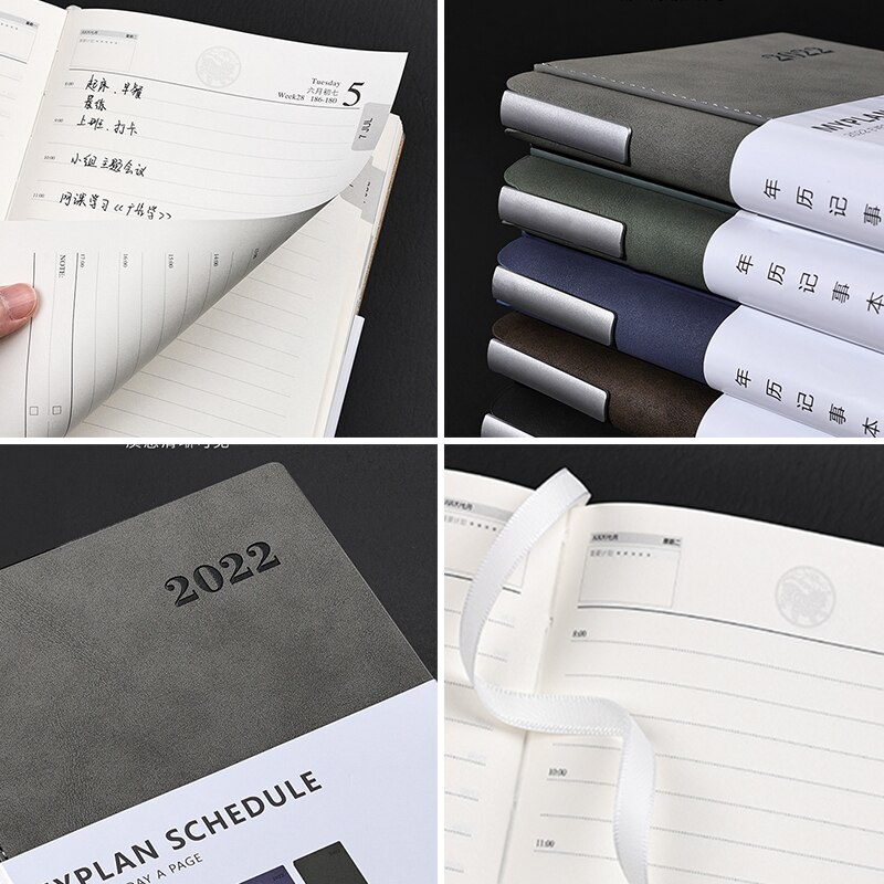 2022 A5 Schedule Book One Page a Day Calendar Book Efficiency Manual Monthly Plan Book Business Notebook