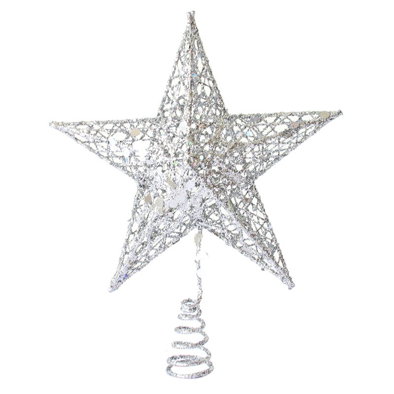 2 Stuks Kerstboom Top Decoraties Sterren Voor Huis Tafel Topper Decor Accessoires Ornament Xmas Decoratieve Supplies