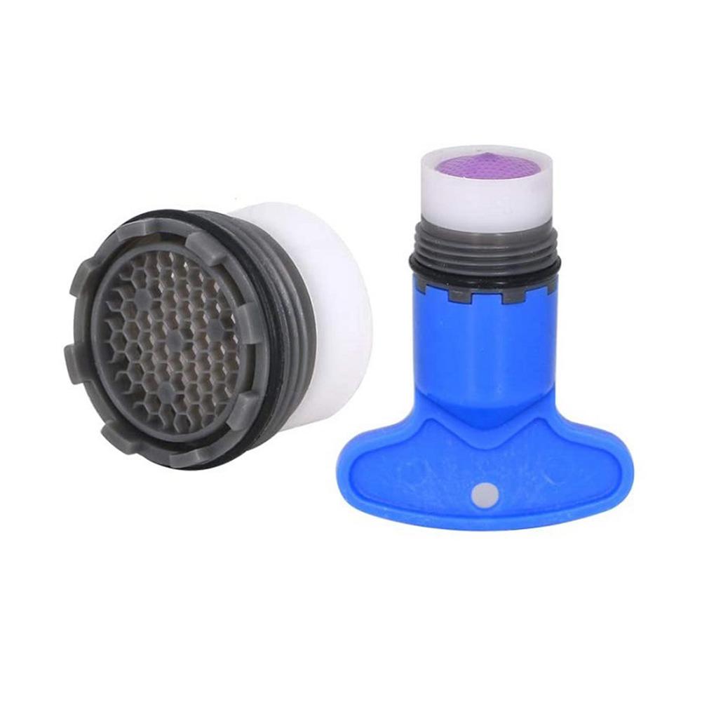 Kunststoff Praktische Wasserhahn Belüfter Reparatur Schlüssel mit Bubbler Filter Wasserhahn Belüfter Schlüssel klopfen Werkzeug Schäumer Entfernung Schlüssel Instrument: Licht Grün