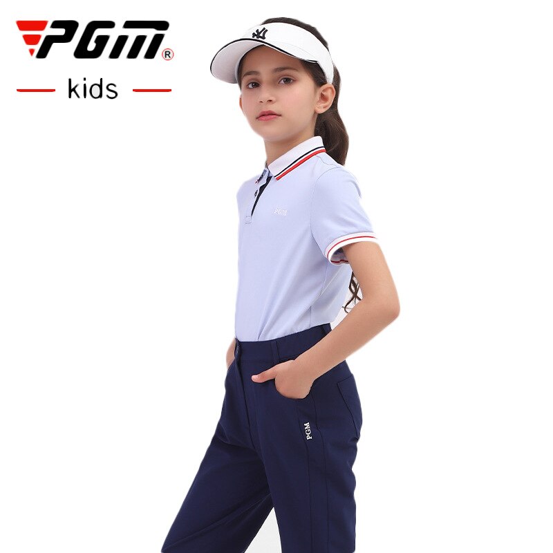 PGM Golf Clothing Summer Girl Golf T-Shirt Short Sleeve Golf Shirts Comfortable And Breathable Tops Golf Apparel S-XL YF413