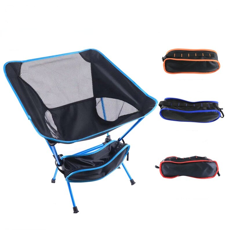 Ultralätt bärbar hopfällbar stol avtagbar utomhusfiske camping resa bbq oxford tyg hög belastning 150kg skicka förvaringsväska