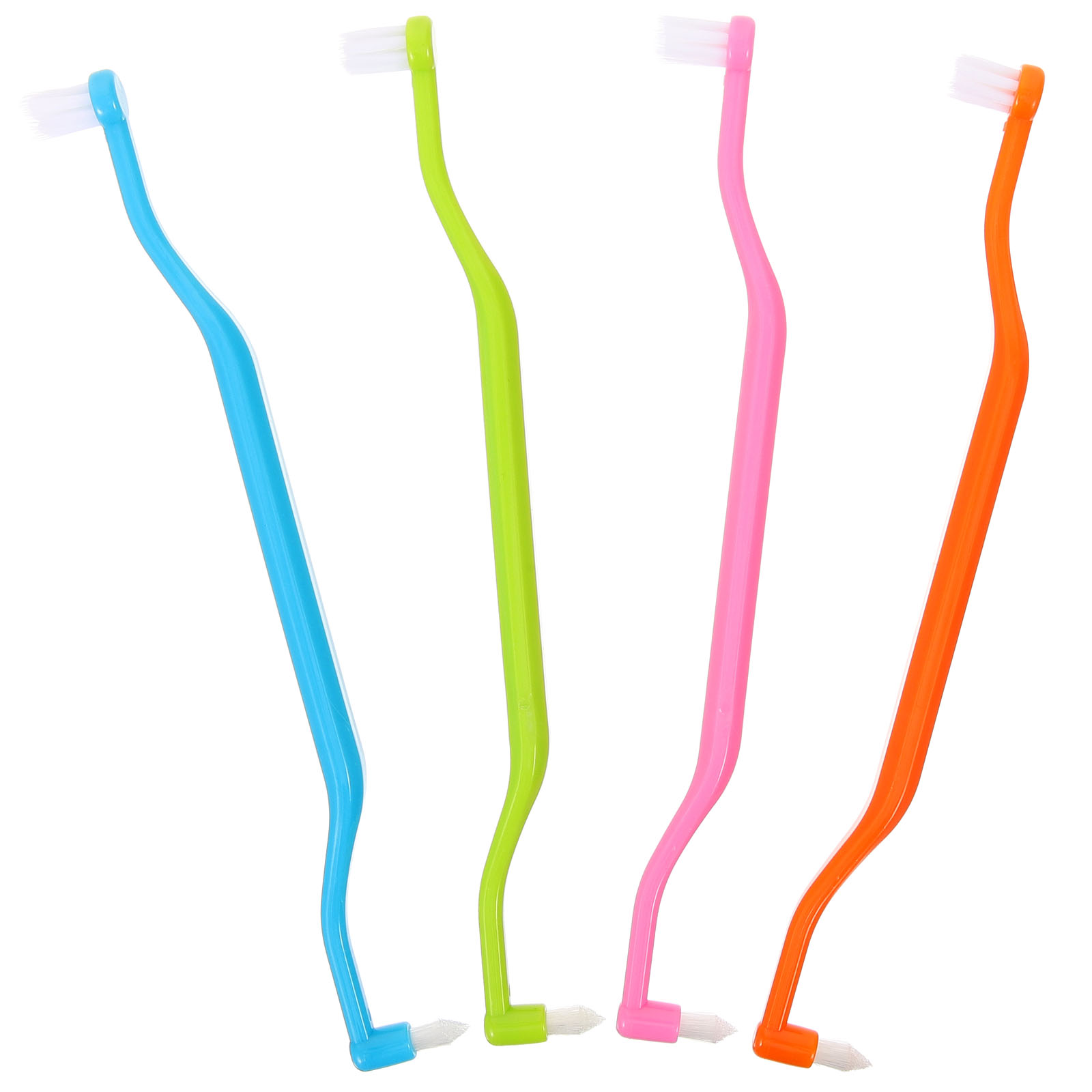 4-delig detailreinigingsgereedschap Gum End Tuft Tweekoppige tandenborstel Ragerborstels Compact met plastic