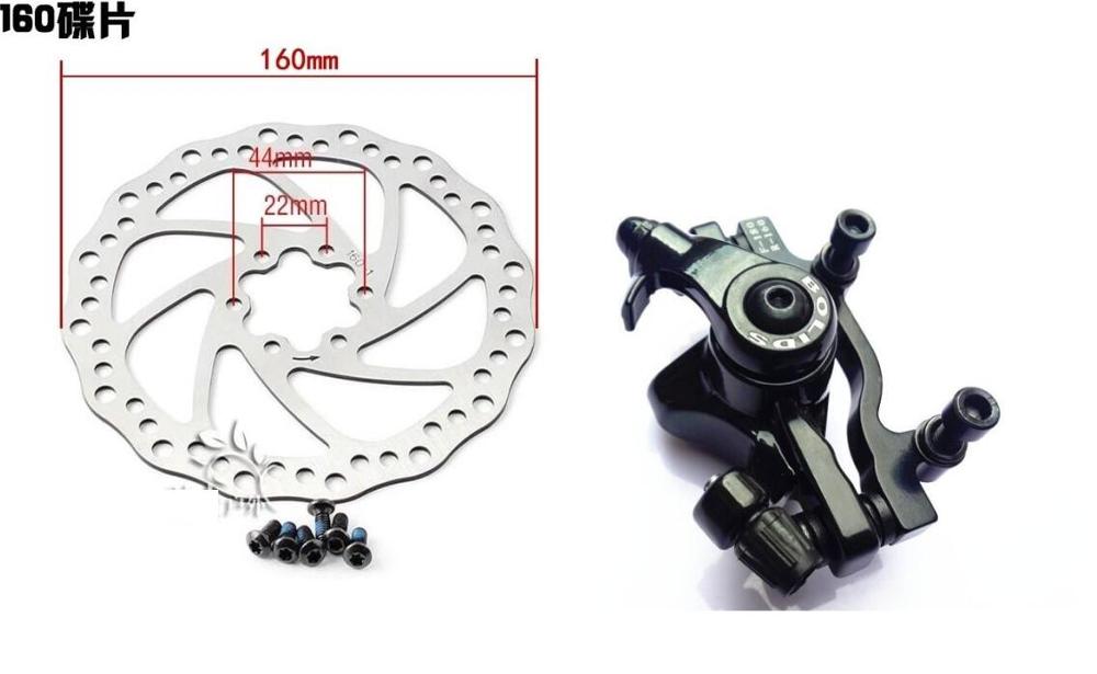 Bike Road Bike Bicycle Aluminum Alloy Mechanical Disc Brake Set Front & Rear Include 1pc 140mm160mm 180mm Centerline Rotor: 160mm