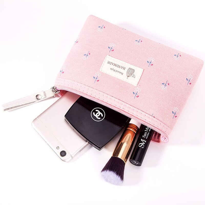 Druck Kosmetik Tasche Blume aufbringen machen-hoch fallen Tasche Nette Reise Veranstalter Frauen Kosmetik Taschen