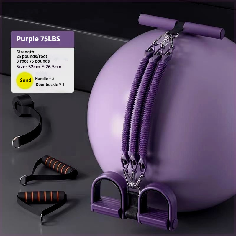50-100lbs Voetpedaal Weerstand Band Elastiekjes Multifunctionele Pull Touw Gym Spanning Touw Set Thuis Buikspier Sporter: Bruin
