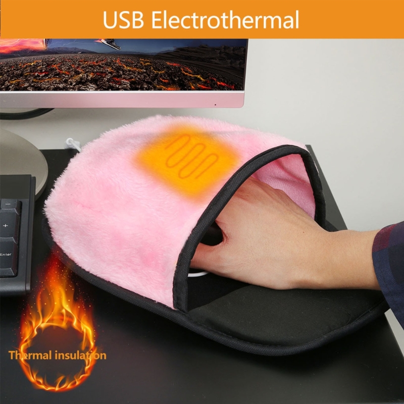 Podgrzewana podkładka pod mysz USB Zimowe podgrzewane podkładki pod mysz Ogrzewacz do rąk Prezent świąteczny do komputera PC Laptop Notebook