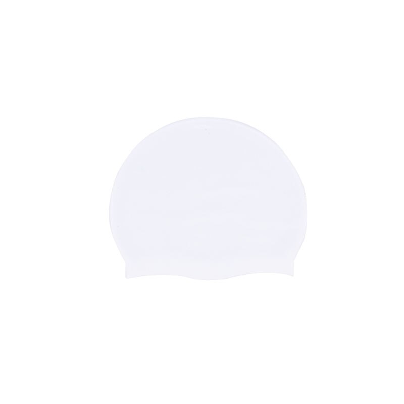 Gorros de natación protectores de oídos de silicona para niños y hombres accesorios de piscina de látex sombreros de natación Sute gorra de natación para niñas: White