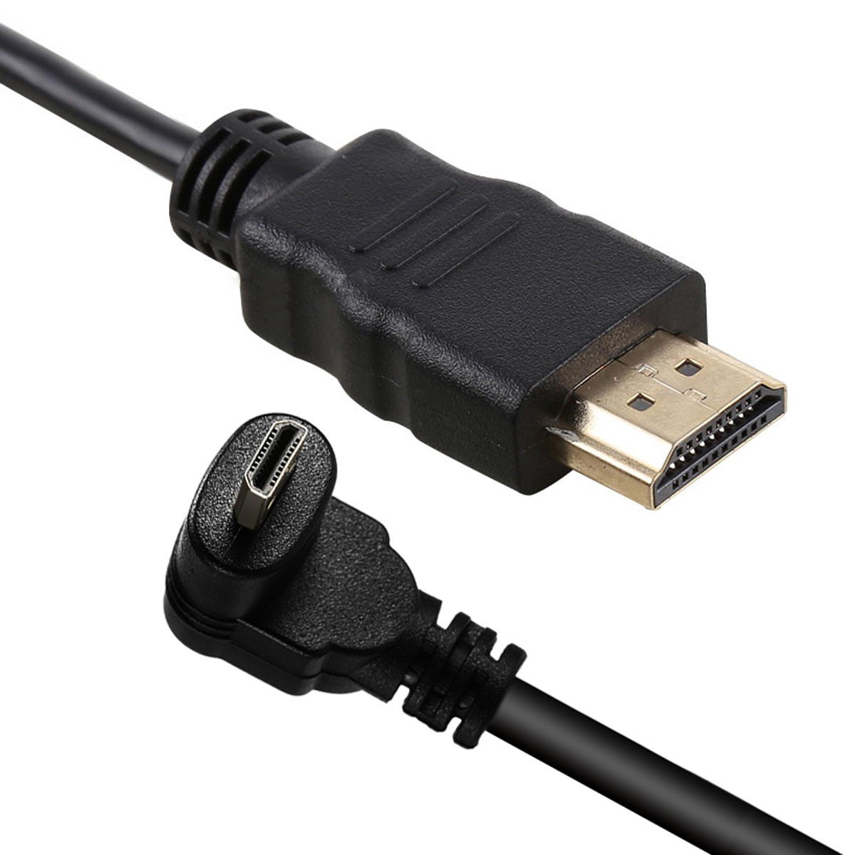 30cm Micro-HDMI Right Angle Male to HDMI Male (90 Degrees) - Supports 4k