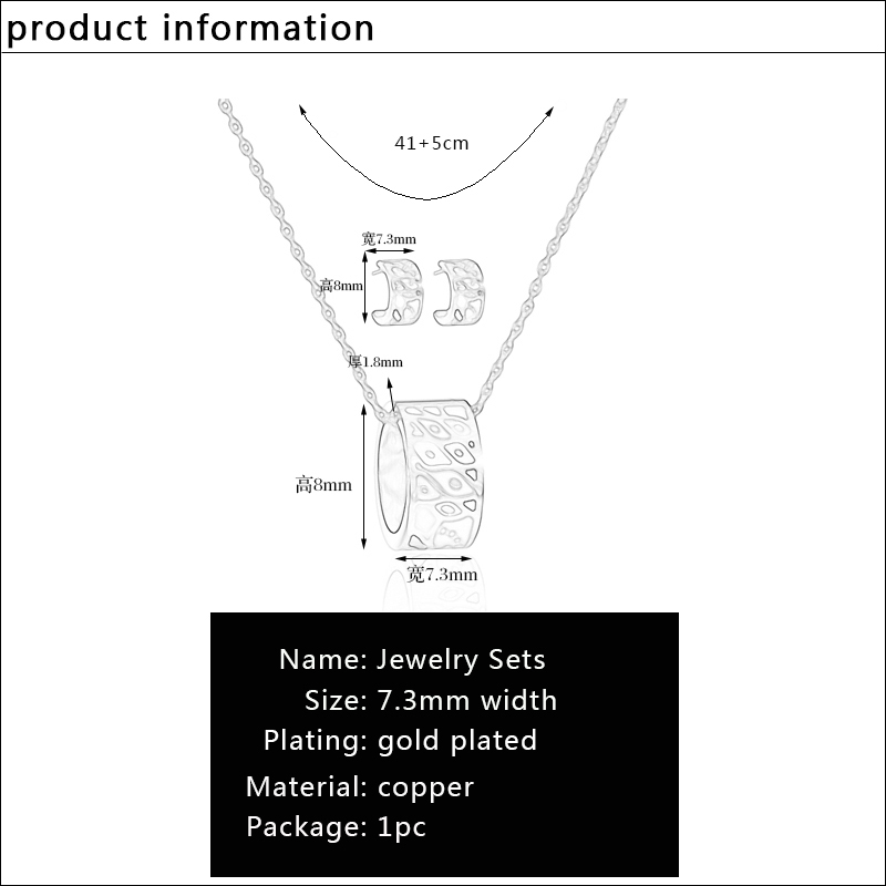 Werbeaktionen Neue oben Kleine Frauen Emaille Schmuck setzt Elegante Gefüllt Farbe Schmuck (Halskette, Ohrring)