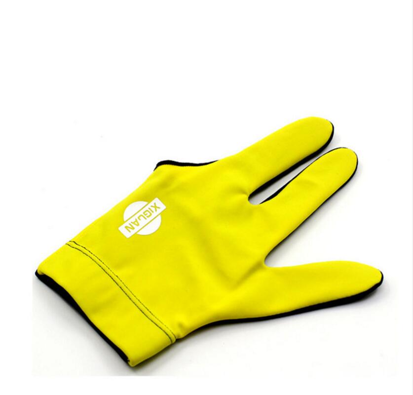 Billiard Glove Three Fingers Left Hand Red/Blue/Yellow Colors Gloves Billiard Accessories China: Yellow