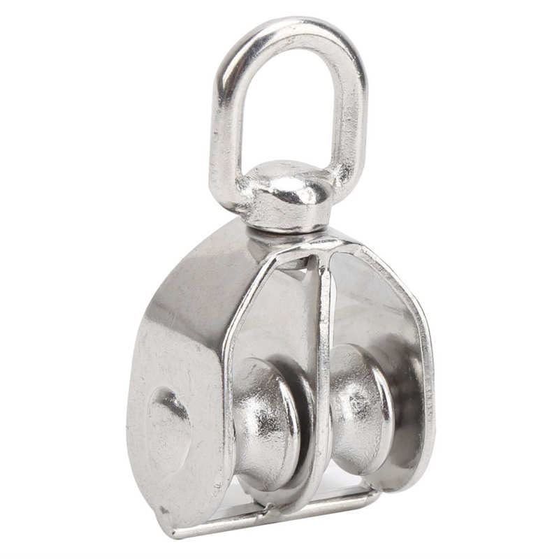 Stainless Steel Heavy Duty Traction Wheel Double Wheel Lifting Rope Block
