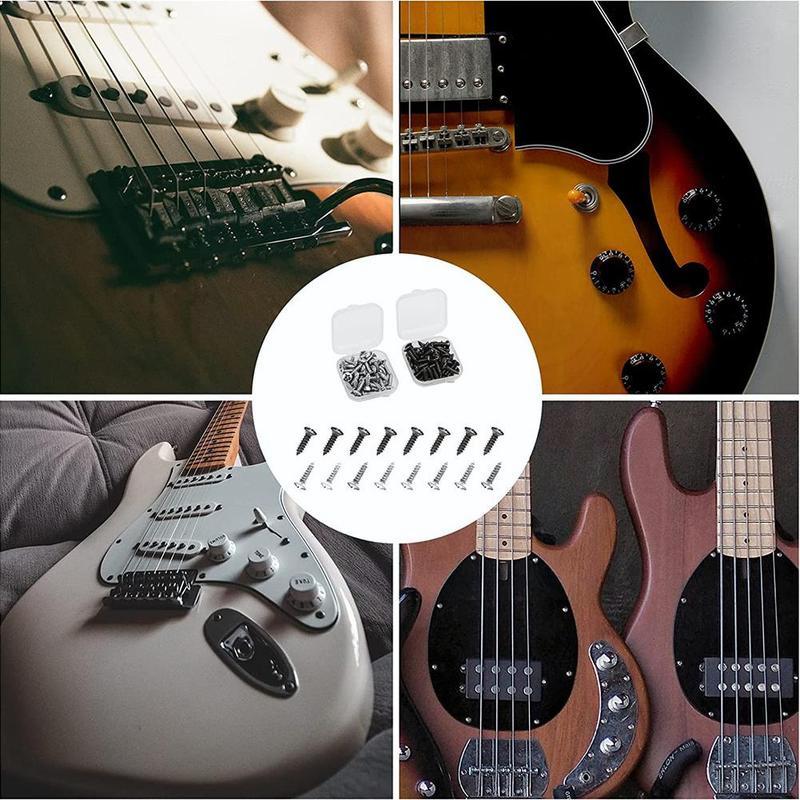 Screw Electric Guitar Guard Plate Mounting Screw Electric Box Screw Panel With 3*12mm*50pcs Fixing Socket Screw Bass V6k6