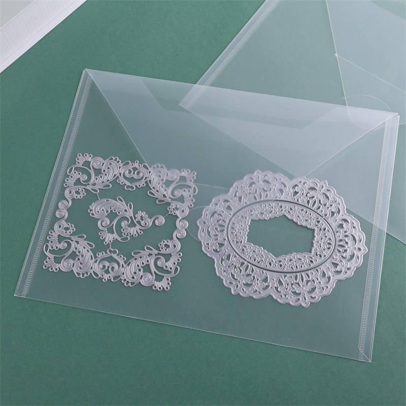 10 Pcs/pack Plastic Storage Envelopes for Clear Stamps and Cutting Dies Storage Pockets for Crafters Easy Close and Open