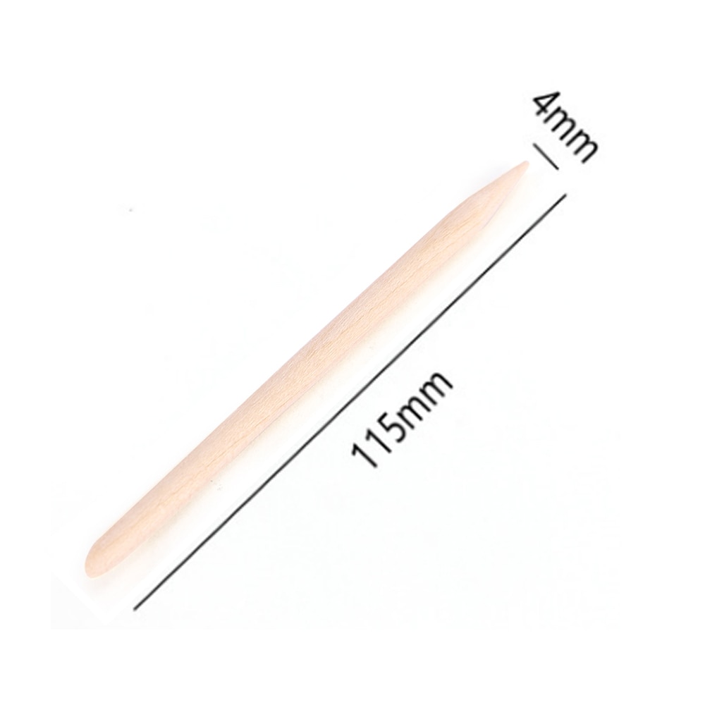 Wood Stick Double End Nail Art Cuticle Pusher Remover Pedicure Point Dotting Women Nail Art Tool Set