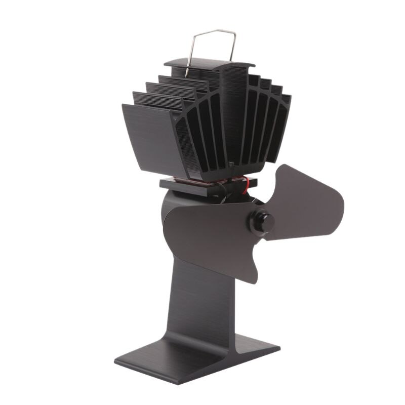 Ventilateur de cheminée auto-alimenté, 2 lames, , efficace pour la chaleur de grande pièce, brûleur de bûches à bois