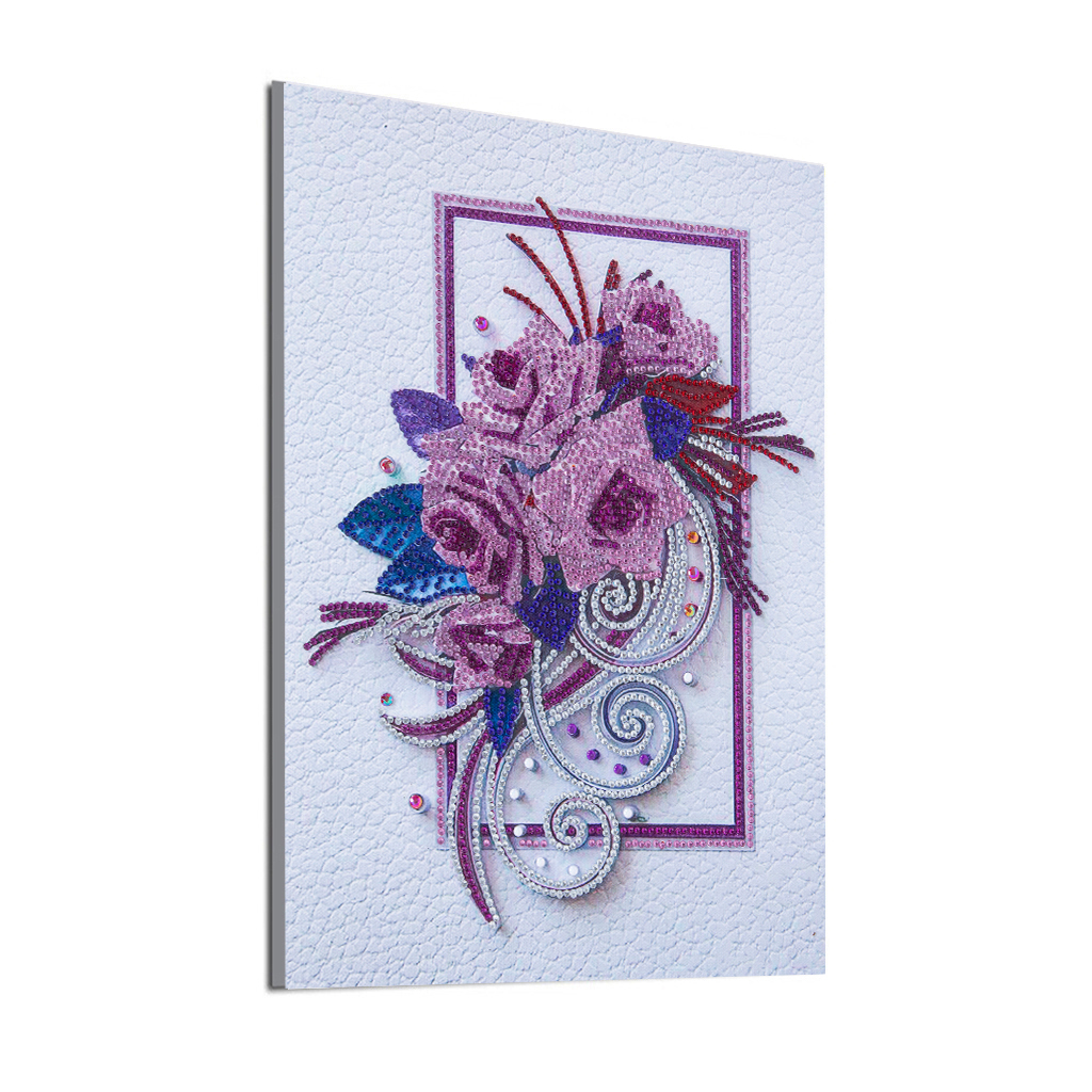 5d diamant maleri blomst serie sæt gør-det-selv papir quilling maleri billede specialformet bor diamant maleri indretning kunst håndværk: 09