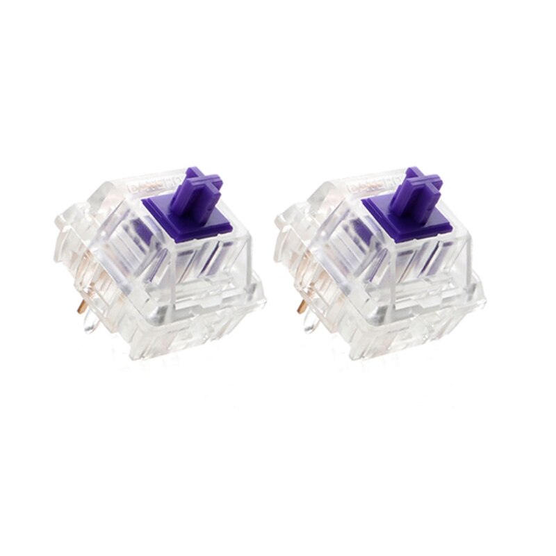 Zealios Tactile V2 Switches MX Style 5pins Mute Purple Linear Switch for Mechanical Keyboard 62g 65g 67g 78g Force