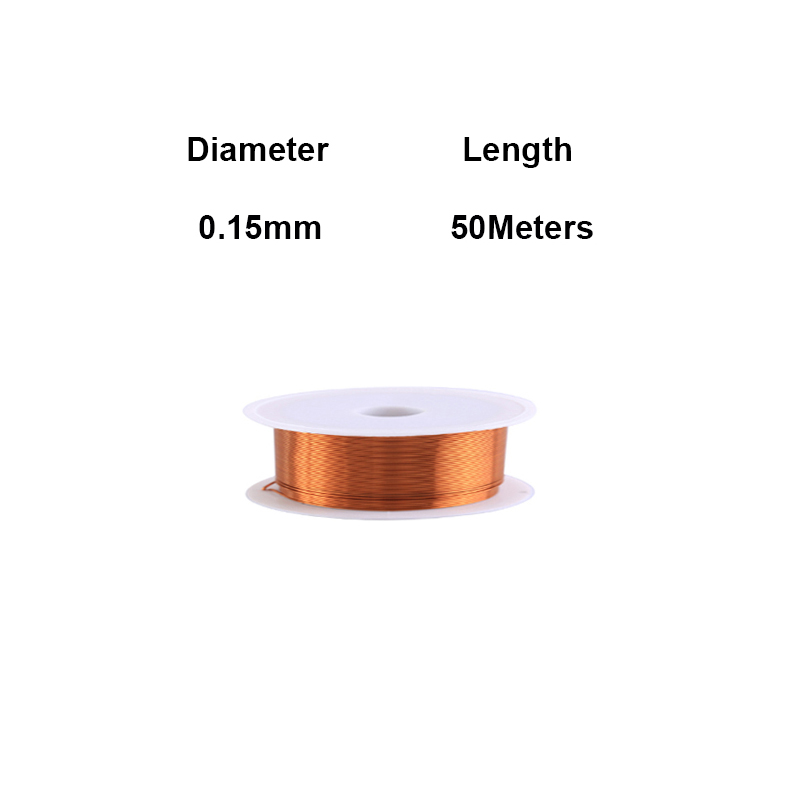 Bobine de fil de cuivre 10-100m, câble de fil de cuivre 0.06mm - 1.0mm, fil magnétique, fil de bobine de cuivre émaillé, fil d'enroulement en cuivre émaillé: Black