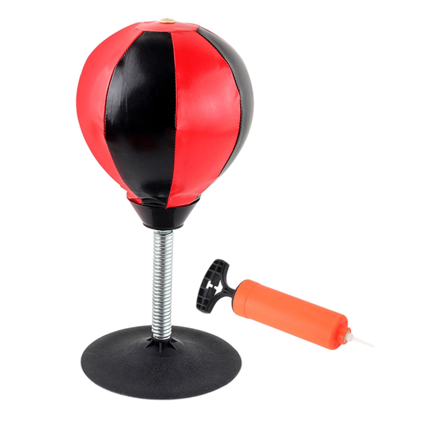 PU Leather Desktop Punching Bag Punching Bag Fitness Punching Bag Bodybuilding Punching Bag with Ball Toy Table Stand Bag: without Gloves
