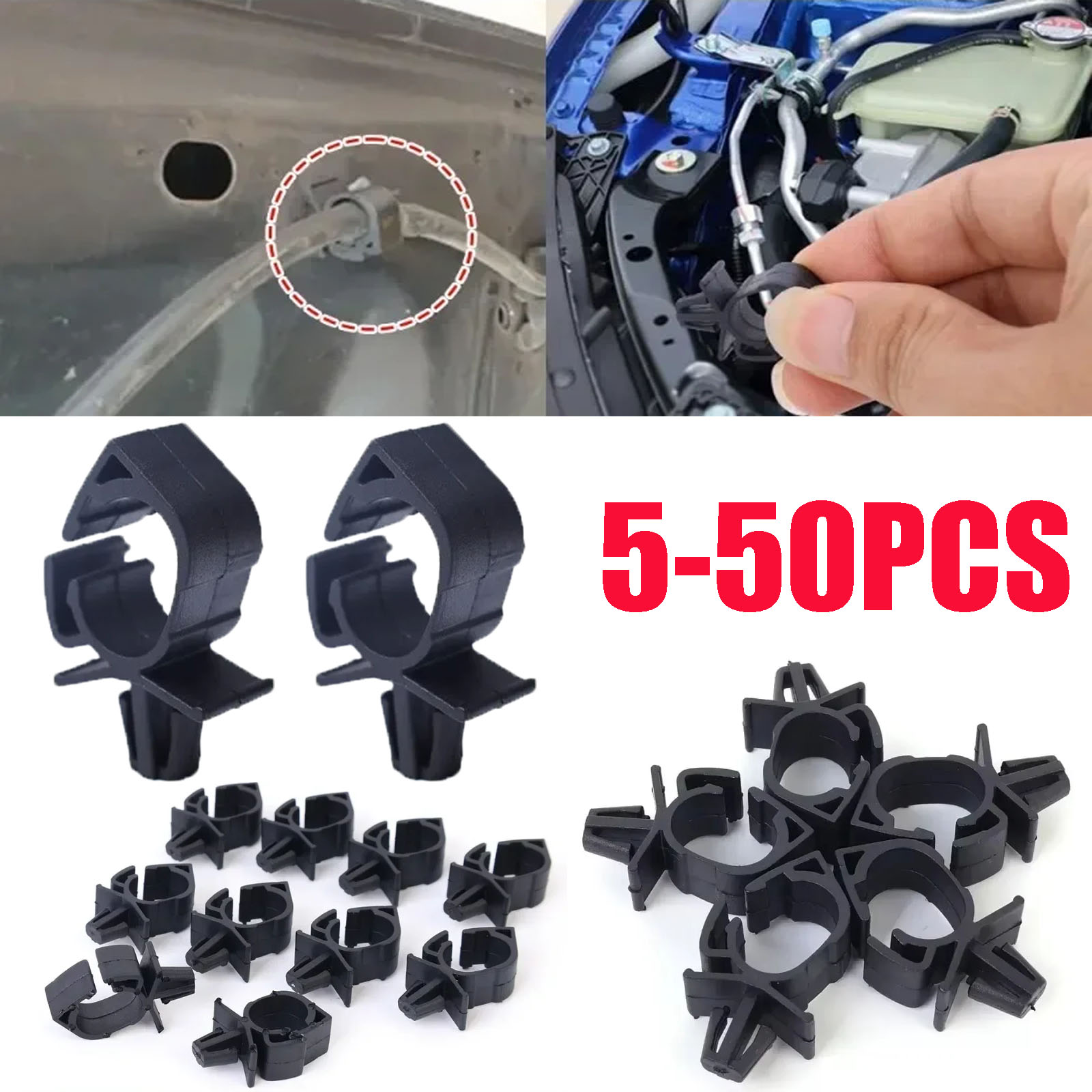 5-50PCS Fastener Auto Kabelboom Multifunctionele Kabel Vaste Gesp Kabelbinders Manager Route Kabel Klem Vaste Retainer clip
