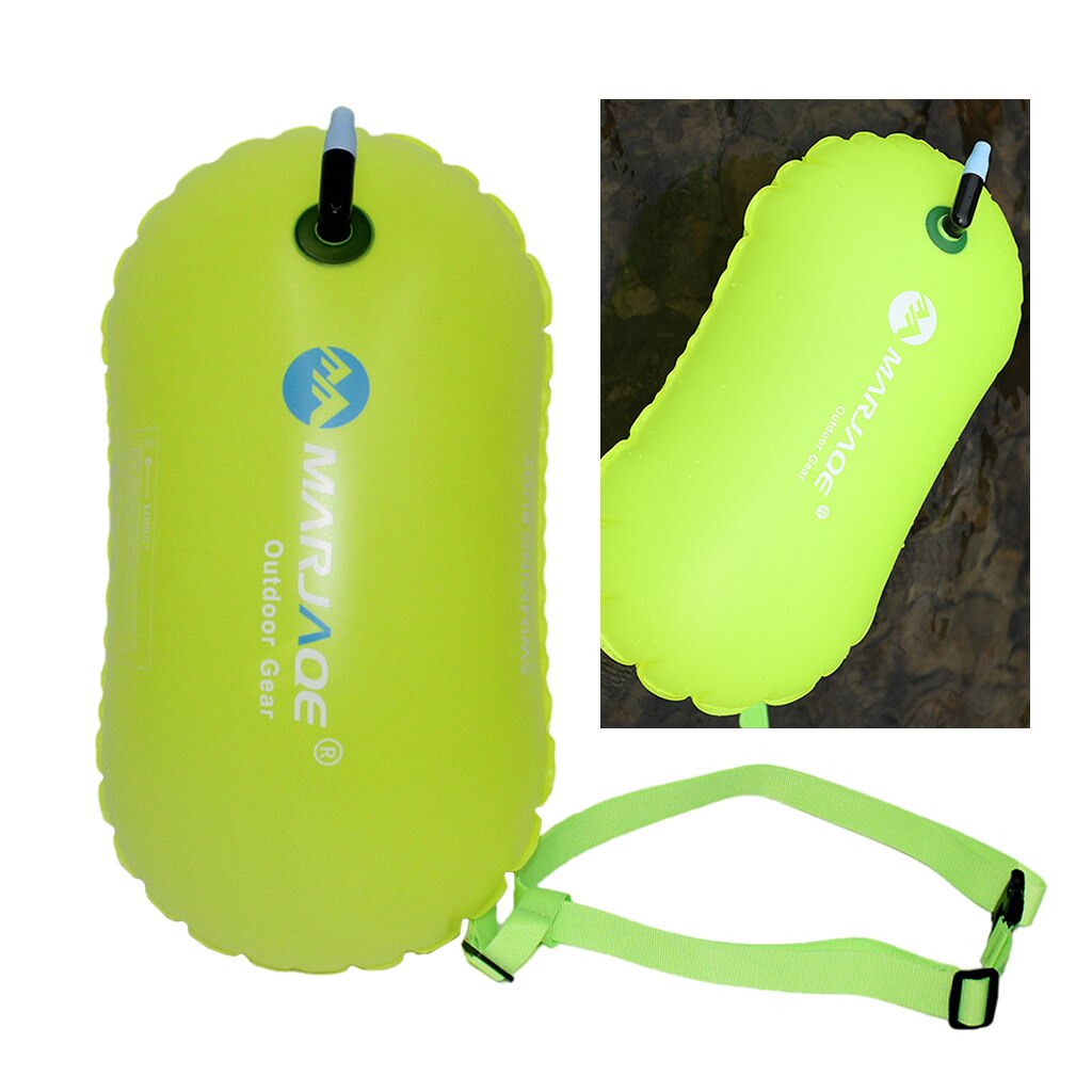 Inflatable Swim Buoy Tow Float w/ Waist Belt Open Water Swimming Water Sport