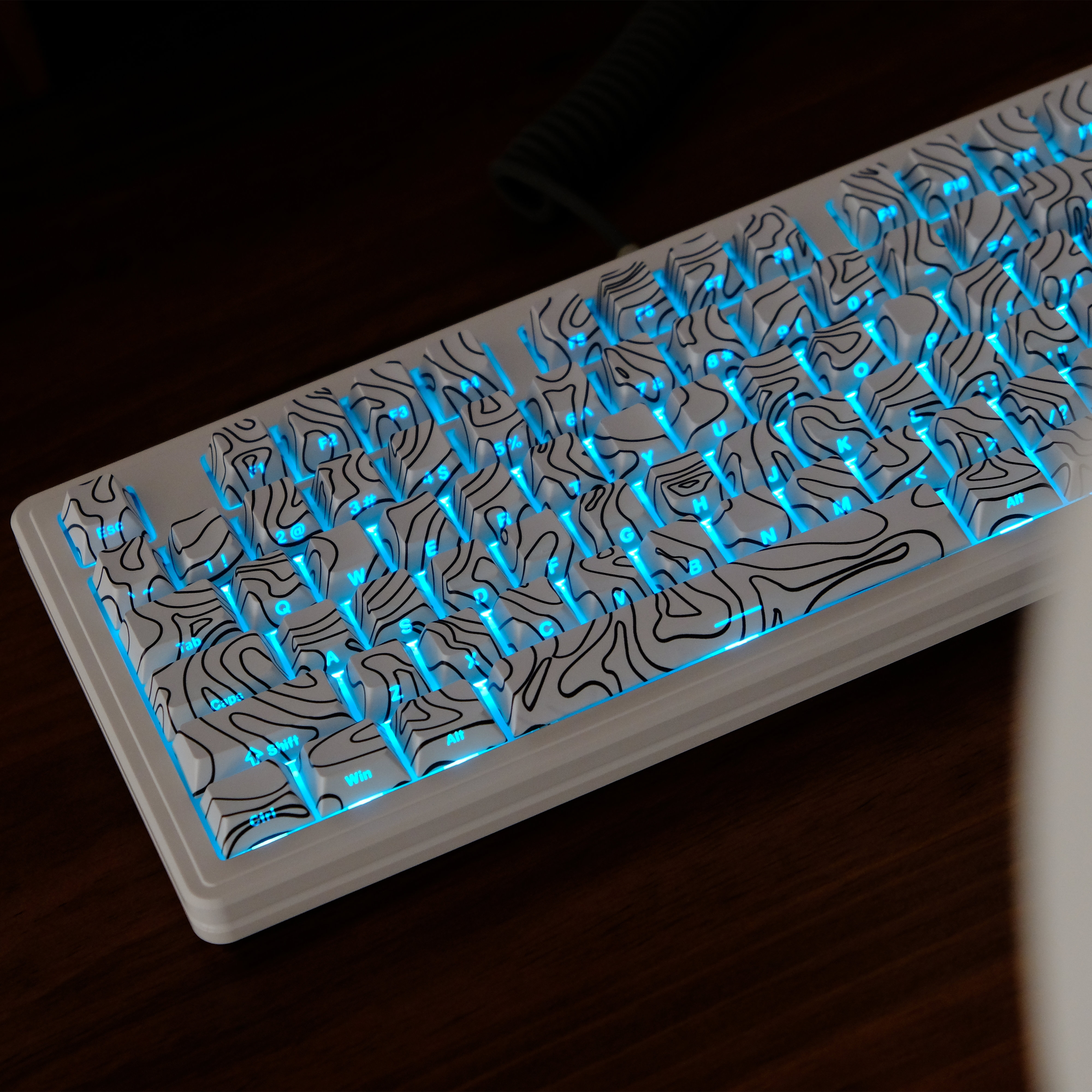 PBT Keycaps Topographic Side Print Cherry Profile ... – Grandado