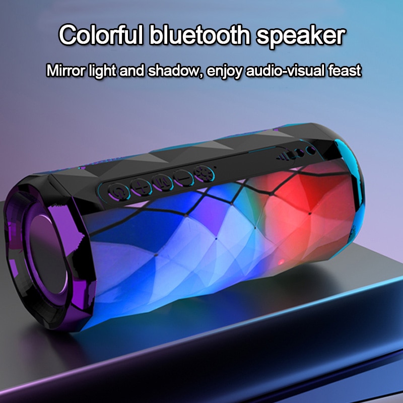 Portable Bluetooth Speaker Tg167 Bas Kleur Cool Polygonal Waterdichte Draadloze Speaker, High-Definition Ruisonderdrukking,